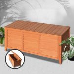 Gardeon Outdoor Storage Bench Box 210L Wooden Patio Furniture Garden - Image 6