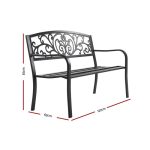 Gardeon Outdoor Garden Bench Seat Steel Outdoor Furniture 3 Seater