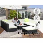 Gardeon 10PC Outdoor Furniture Sofa Set Wicker Garden Patio Lounge - Image 6
