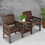 Gardeon Garden Bench Chair Table Loveseat Wooden Outdoor Furniture - Image 7