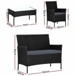 Gardeon Garden Furniture Outdoor Lounge Setting Wicker Sofa Patio - Image 2