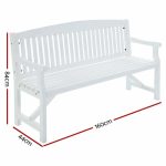 Gardeon Wooden Garden Bench Chair Natural Outdoor Furniture Décor - Image 2