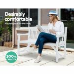Gardeon Wooden Garden Bench Chair Natural Outdoor Furniture Décor - Image 7