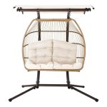 Gardeon Outdoor Furniture Lounge Hanging Swing Chair Egg Hammock Stand - Image 3