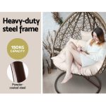 Gardeon Outdoor Egg Swing Chair Wicker Rattan Furniture Pod Stand - Image 3