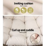 Gardeon Outdoor Egg Swing Chair Wicker Rattan Furniture Pod Stand - Image 4