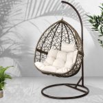 Gardeon Outdoor Egg Swing Chair Wicker Rattan Furniture Pod Stand - Image 6