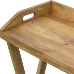 Butler Style Writing Desk with Foldable Legs - Image 4