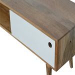 Media Unit with White Painted Sliding Door - Image 6