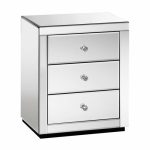 Artiss Mirrored Bedside Table Drawers Furniture Mirror Glass Presia