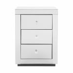 Artiss Mirrored Bedside Table Drawers Furniture Mirror Glass Presia - Image 3