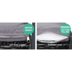 Gardeon 4 PCS Outdoor Sofa Set Rattan Furniture Glass Top Table Chairs - Image 5