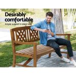Gardeon Outdoor Garden Bench Wooden Chair 3 Seat Patio Furniture - Image 2