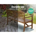 Gardeon Outdoor Garden Bench Wooden Chair 3 Seat Patio Furniture - Image 5