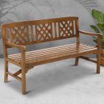 Gardeon Outdoor Garden Bench Wooden Chair 3 Seat Patio Furniture - Image 6
