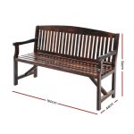Gardeon 5FT Outdoor Garden Bench Wooden 3 Seat Chair Patio Furniture
