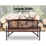 Gardeon Wooden Garden Bench Chair Natural Outdoor Furniture Décor - Image 6