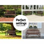 Gardeon Wooden Garden Bench Chair Natural Outdoor Furniture Décor - Image 10