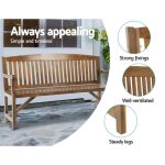 Gardeon 5FT Outdoor Garden Bench Wooden 3 Seat Chair Patio Furniture - Image 3
