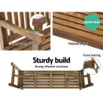 Gardeon 5FT Outdoor Garden Bench Wooden 3 Seat Chair Patio Furniture - Image 4