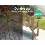 Gardeon Wooden Garden Bench Chair Natural Outdoor Furniture Décor - Image 9