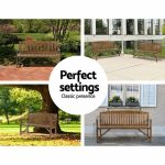 Gardeon Wooden Garden Bench Chair Natural Outdoor Furniture Décor - Image 10