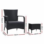 Outdoor Furniture Patio Set Wicker Outdoor Conversation Set Chairs - Image 2
