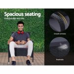 Outdoor Furniture Patio Set Wicker Outdoor Conversation Set Chairs - Image 7