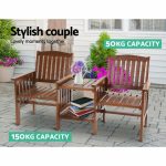 Gardeon Garden Bench Chair Table Loveseat Wooden Outdoor Furniture - Image 3