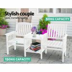 Gardeon Garden Bench Chair Table Loveseat Wooden Outdoor Furniture - Image 3