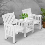 Gardeon Garden Bench Chair Table Loveseat Wooden Outdoor Furniture - Image 7