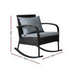 Gardeon Outdoor Furniture Rocking Chair Wicker Garden Patio Lounge