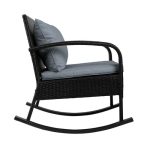 Gardeon Outdoor Furniture Rocking Chair Wicker Garden Patio Lounge - Image 2