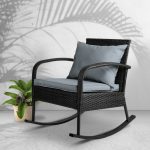 Gardeon Outdoor Furniture Rocking Chair Wicker Garden Patio Lounge - Image 6