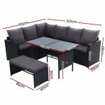 Gardeon Outdoor Furniture Dining Setting Sofa Set Wicker 8 Seater - Image 2