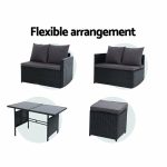 Gardeon Outdoor Furniture Dining Setting Sofa Set Lounge Wicker 9 - Image 7