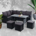 Gardeon Outdoor Furniture Dining Setting Sofa Set Lounge Wicker 9 - Image 6