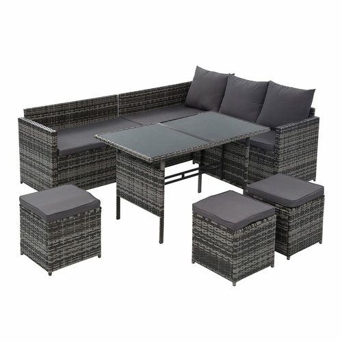 ODF-SDBOSS-3OTM-GE-00.jpg Gardeon Outdoor Furniture Dining Setting Sofa Set Lounge Wicker 9 - Image 1
