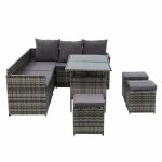 Gardeon Outdoor Furniture Dining Setting Sofa Set Lounge Wicker 9 - Image 4