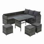 Gardeon Outdoor Furniture Dining Setting Sofa Set Wicker 9 Seater