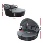 Gardeon Sun Lounge Setting Wicker Lounger Day Bed Outdoor Furniture