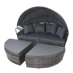 Gardeon Sun Lounge Setting Wicker Lounger Day Bed Outdoor Furniture - Image 2