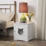Cat House Side Table, Nightstand Pet House, Litter Box Enclosure - Image 4