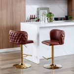 Furniture,Swivel Barstools Adjusatble Seat Height, Modern PU - Image 5