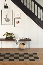 Checkerboard Soft Black Re-Jute Rug - Image 2