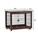 39” Length Furniture Style Pet Dog Crate Cage End Table - Image 6