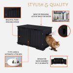 X-Large Cat Washroom Bench Litter Box Enclosure Furniture Box House - Image 6