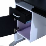 HOMCOM Computer Desk PC Table Office Furniture w/ Tray CPU Stand - Image 2