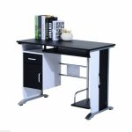 HOMCOM Computer Desk PC Table Office Furniture w/ Tray CPU Stand - Image 6
