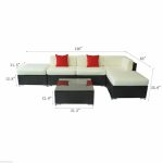 Outsunny 6pcs All-weather Rattan Sofa Wicker Sectional Patio Furniture - Image 4